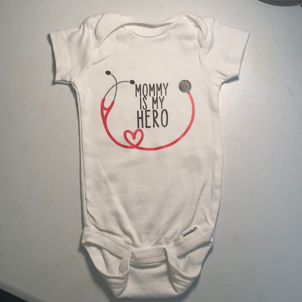 Mommy is my Hero customizable onesie